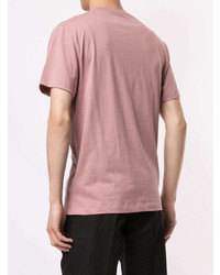 rosa bedrucktes T-Shirt mit einem Rundhalsausschnitt von Kent & Curwen