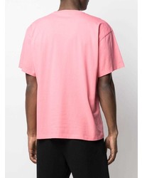 rosa bedrucktes T-Shirt mit einem Rundhalsausschnitt von Gosha Rubchinskiy