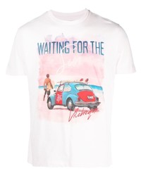 rosa bedrucktes T-Shirt mit einem Rundhalsausschnitt von Vilebrequin