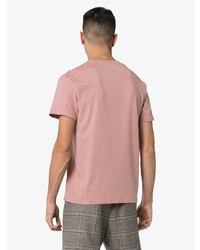 rosa bedrucktes T-Shirt mit einem Rundhalsausschnitt von Valentino