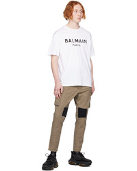 rosa bedrucktes T-Shirt mit einem Rundhalsausschnitt von Balmain