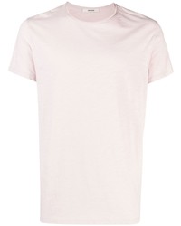 rosa bedrucktes T-Shirt mit einem Rundhalsausschnitt von Zadig & Voltaire