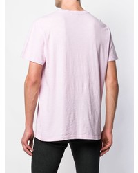 rosa bedrucktes T-Shirt mit einem Rundhalsausschnitt von Isabel Marant