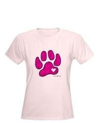 rosa bedrucktes T-shirt