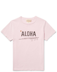 rosa bedrucktes T-shirt von Remi Relief