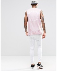 rosa bedrucktes Trägershirt von Asos