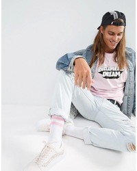 rosa bedrucktes Trägershirt von Asos