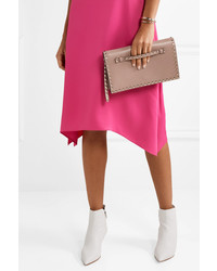 rosa beschlagene Leder Clutch von Valentino