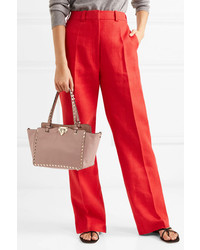rosa beschlagene Shopper Tasche aus Leder von Valentino