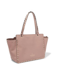 rosa beschlagene Shopper Tasche aus Leder von Valentino