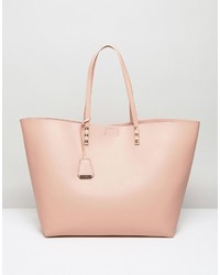 rosa beschlagene Shopper Tasche