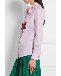 rosa bestickte Bluse von Gucci