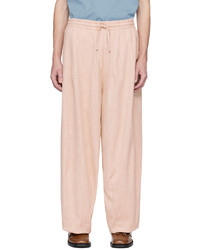 rosa bestickte Chinohose