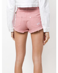 rosa bestickte Jeansshorts von Gcds