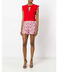 rosa bestickte Shorts von Giambattista Valli