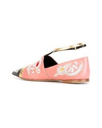 rosa bestickte Slipper von Etro