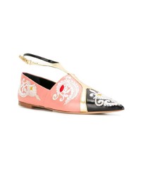 rosa bestickte Slipper von Etro