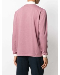 rosa bestickter Polo Pullover von Kent & Curwen