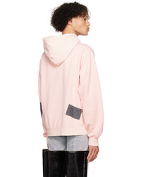 rosa bestickter Pullover mit einem Kapuze von Marni