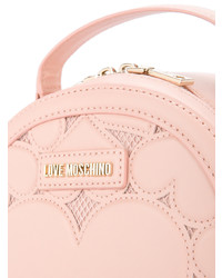 rosa bestickter Rucksack von Love Moschino