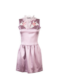 rosa besticktes ausgestelltes Kleid von Giamba