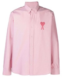 rosa besticktes Langarmhemd von Ami Paris