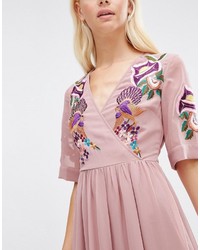 rosa besticktes Maxikleid von Asos