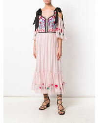 rosa besticktes Midikleid von Temperley London