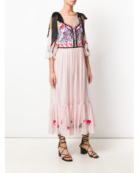 rosa besticktes Midikleid von Temperley London