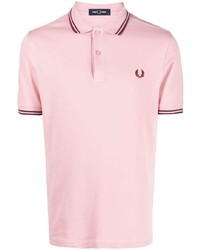 rosa besticktes Polohemd von Fred Perry