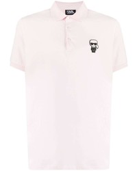 rosa besticktes Polohemd von Karl Lagerfeld