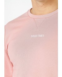 rosa besticktes Sweatshirt von Stitch & Soul