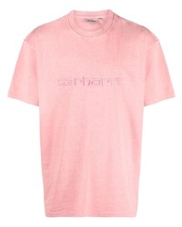rosa besticktes T-Shirt mit einem Rundhalsausschnitt von Carhartt WIP