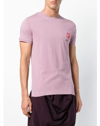 rosa besticktes T-Shirt mit einem Rundhalsausschnitt von Vivienne Westwood