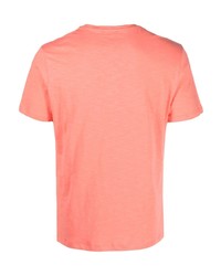rosa besticktes T-Shirt mit einem Rundhalsausschnitt von Peuterey