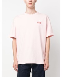 rosa besticktes T-Shirt mit einem Rundhalsausschnitt von Kenzo