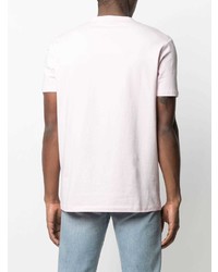 rosa besticktes T-Shirt mit einem Rundhalsausschnitt von Karl Lagerfeld