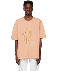 rosa besticktes T-Shirt mit einem Rundhalsausschnitt von Maison Margiela