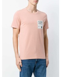 rosa besticktes T-Shirt mit einem Rundhalsausschnitt von Maison Margiela