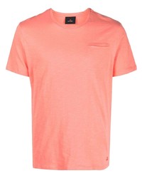 rosa besticktes T-Shirt mit einem Rundhalsausschnitt von Peuterey
