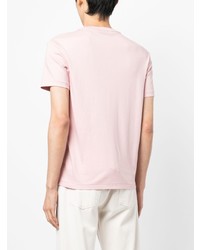 rosa besticktes T-Shirt mit einem Rundhalsausschnitt von Polo Ralph Lauren