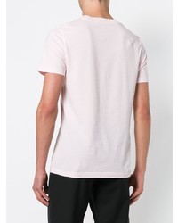 rosa besticktes T-Shirt mit einem Rundhalsausschnitt von McQ Alexander McQueen