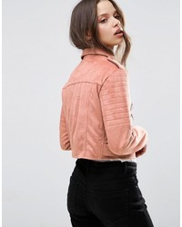 rosa Bikerjacke von Asos