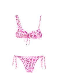 rosa Bikinioberteil mit Leopardenmuster von Amir Slama