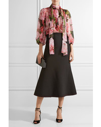 rosa Bluse mit Blumenmuster von Dolce & Gabbana