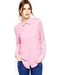 rosa Bluse mit Knöpfen von Asos