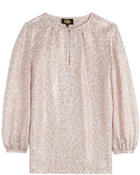 rosa Bluse mit Leopardenmuster
