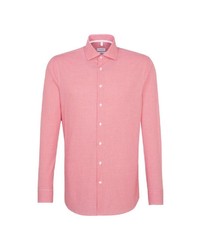 rosa Businesshemd mit Karomuster von Seidensticker