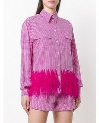 rosa Businesshemd mit Vichy-Muster von N°21