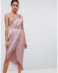 rosa Camisole-Kleid aus Satin von ASOS DESIGN